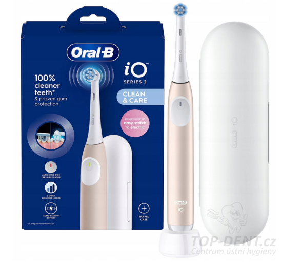 Oral-B iO Series 2 elektrický zubní kartáček Calm Pink + pouzdro