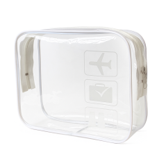 Cestovná PVC taštička (transparent + biela)