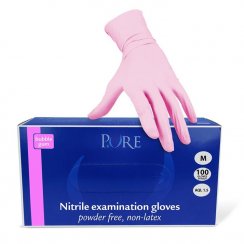 PURE NITRIL rukavice (růžové) vel. M, 100ks