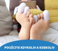 Ochranné silikonové návleky na prsty (2 velikosti, bílé), 4 ks
