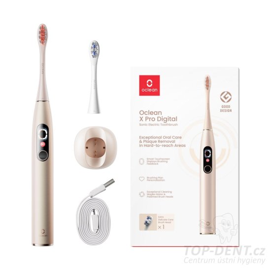Oclean X Pro Digital sonický kartáček (zlatý)