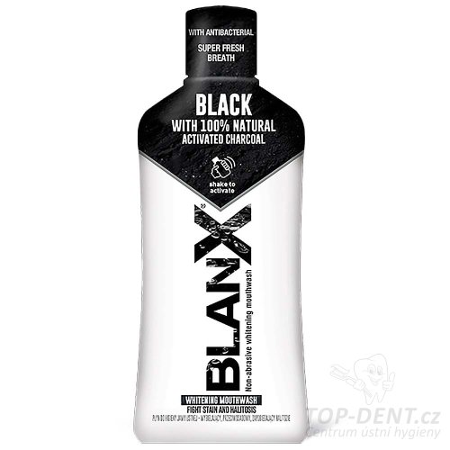 BlanX Black bělící ústní voda s aktivním uhlím, 500ml