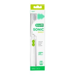 GUM Sonic bateriový sonický zubní kartáček SOFT (bílý)