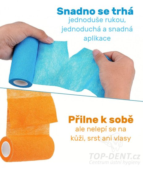 Samofixační bandáž - 5 cm x 4,5 m (červená), 1 ks