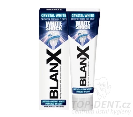 BlanX White Shock Crystal White bělicí zubní pasta, 75 ml