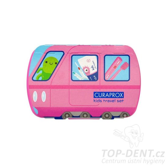 Curaprox Travel Set KIDS ružový
