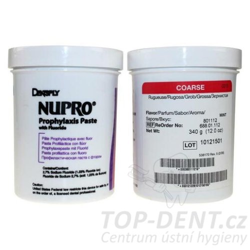 Dentsply NUPRO® polish hrubá (corse) pasta s fluoridem (máta), 340g