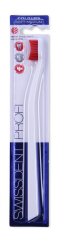 Swissdent Profi zubní kartáček COLOURS bílo-červený (soft-medium)