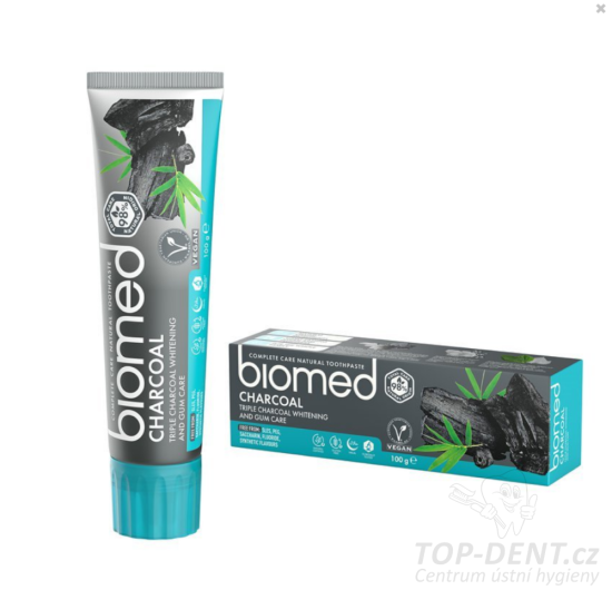Biomed CHARCOAL zubná pasta s čiernym uhlím, 100g