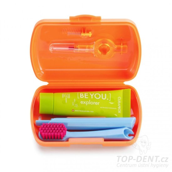 Curaprox Travel set oranžový