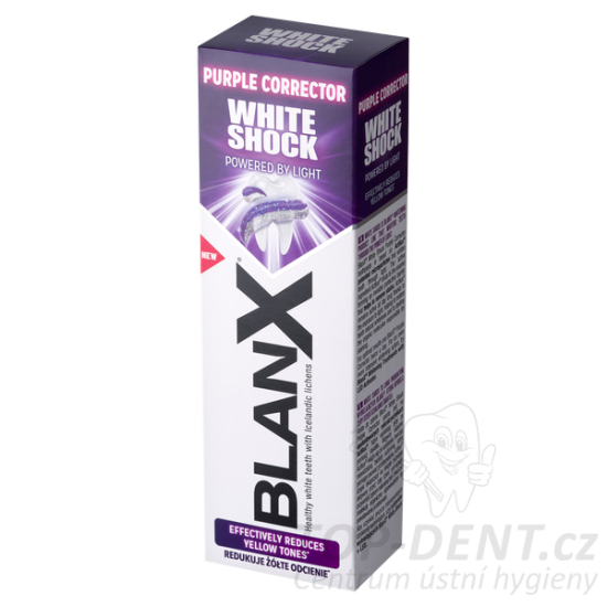 BlanX White Shock Purple bělící dvoubarevná zubní pasta , 75ml