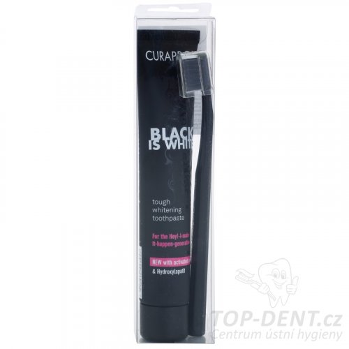 Curaprox Black is White SET zubní pasta 90 ml + CS 5460