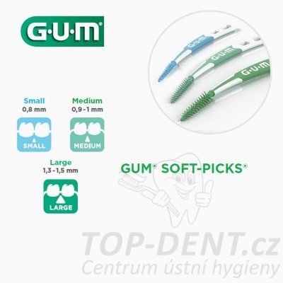 GUM Soft Picks PRO medzizubné kefky (medium), 60ks