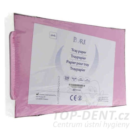 PURE papierové podložky na tácky (ružové), 250ks