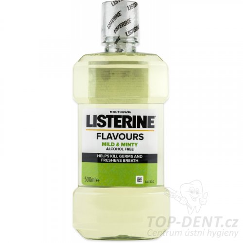 Listerine Flavours Mild & Minty ústní voda, 500ml