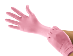 Cranberry Cerise Nitrile vyšetřovací nitrilové rukavice XS (5-6) růžové, 200ks