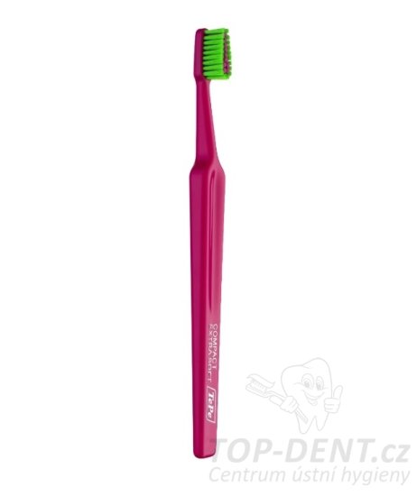 TePe Compact Colour X-SOFT zubní kartáček, tmavě růžový (blistr)