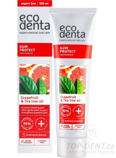 ECODENTA Gum Protect zubní pasta s tea tree olejem (grapefruit), 100 ml
