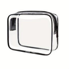 Cestovná PVC taštička (transparent + čierna)