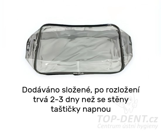 Cestovní PVC taštička (transparent+černá)
