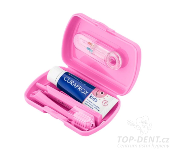 Curaprox Travel Set KIDS ružový