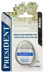 PresiDENT White bělící zubní nit, 25m