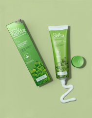 ECODENTA bělící zubní pasta s éterickými oleji pro kuřáky, 100ml
