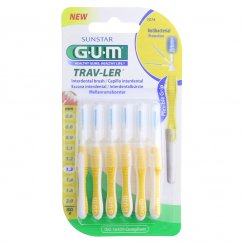 GUM Trav-ler mezizubní kartáčky kónické (žluté), 6ks