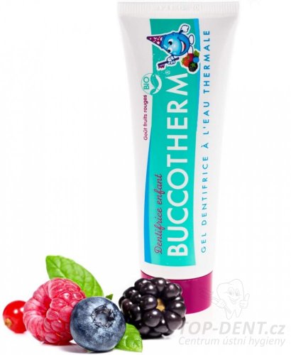Buccotherm BIO dětská zubní pasta bez fluoridů (červené ovoce), 50ml
