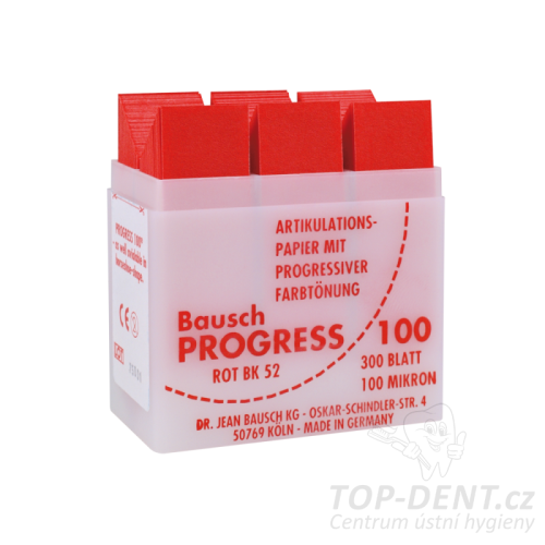 Progress 100 artikulační papír 300 ks (červený)