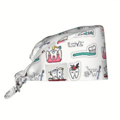 Lékařská čepice s potiskem, nastavitelná, 1 ks (vzor 3)