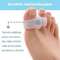 Gelový korektor s dvojitým kroužkem na palec (hallux), 2 ks