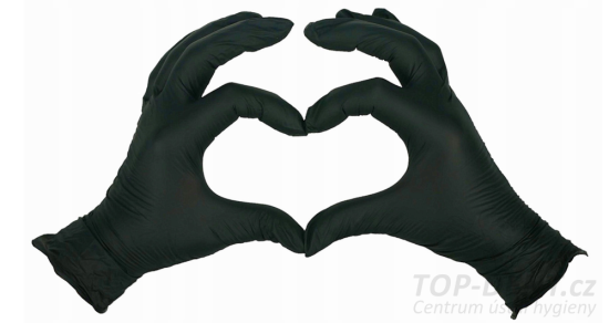 Zarys easyCARE FLEX nitrilové rukavice M (7-8) černé, 100ks