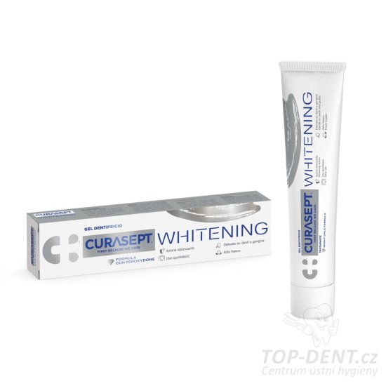 Curasept Whitening gélová bieliaca zubná pasta s peroxidom, 75ml