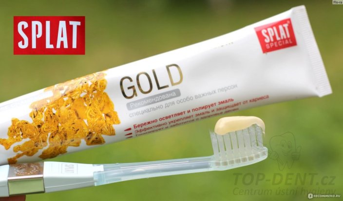SPLAT Gold bělicí zubní pasta s příměsí diamantů a zlata, 75ml