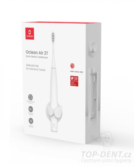 Oclean Air2T Set White sonický kartáček Air2 + pouzdro (bílé)