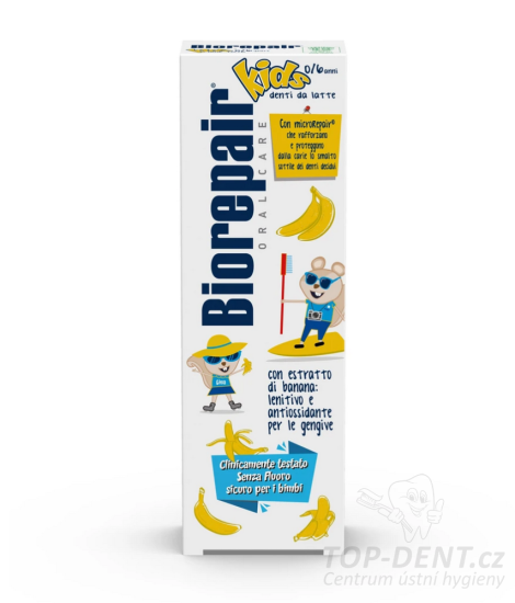 BioRepair Kids detská zubná pasta 0-6 rokov (banán), 50ml