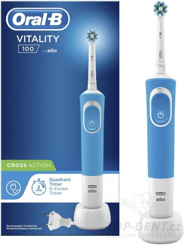 Oral-B Vitality 100 Cross Action elektrický zubní kartáček, BLUE