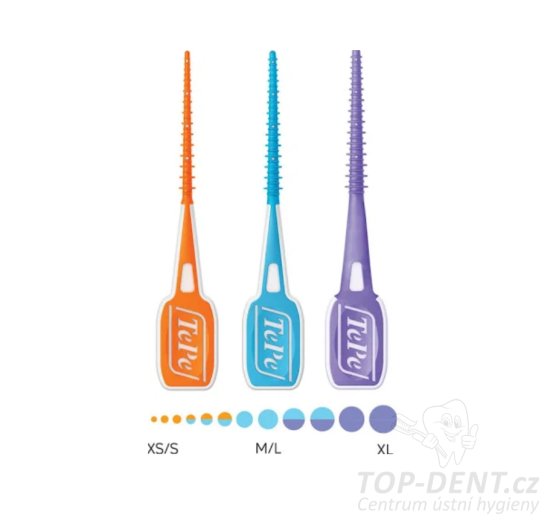 TEPE EasyPick dentální párátka XL (fialová) BOX, 100ks