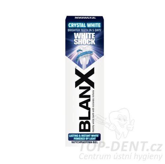 BlanX White Shock Crystal White bělicí zubní pasta, 75 ml