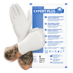 Unigloves OP Expert Plus latexové sterilní operační rukavice nepudrované L (vel.8), 1pár