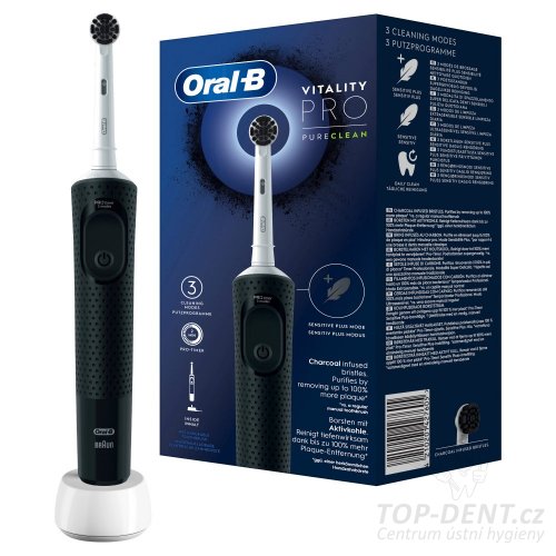 Oral-B Vitality PRO D103 PureClean elektrický zubní kartáček Black (box)