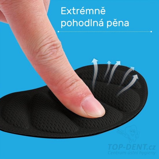 Výstelky do bot za patu - černé, 2 ks