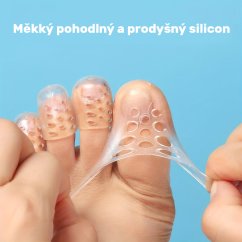 Ochranné silikonové návleky na prsty (transparent), 10 ks
