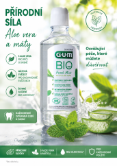 GUM BIO ústna voda s Aloe Vera (fresh mint), 500ml