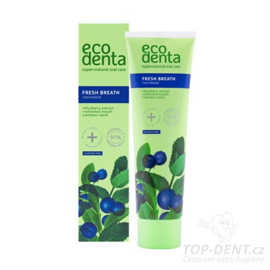 ECODENTA Fresh Breath zubná pasta s extraktom z čučoriedok, 100 ml