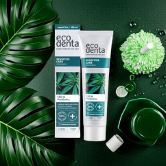 ECODENTA Sensitive Care zubní pasta s CBD a Probiotiky, 100ml