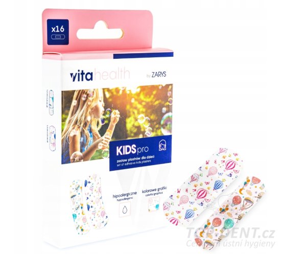 Sada dětských náplastí VitaHealth KIDS motiv pro dívky (16 ks)
