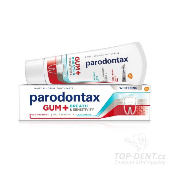 Parodontax Gum+Breath & Sensitivity Whitening zubná pasta, 75ml