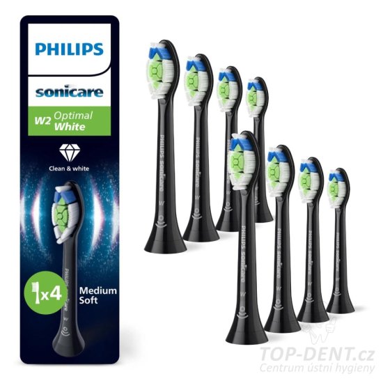 Philips Sonicare Optimal White Standard W2 HX6068/88 (BLACK), 8ks